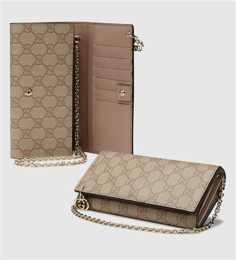 gucci chain wallet womens|authentic gucci wallets.